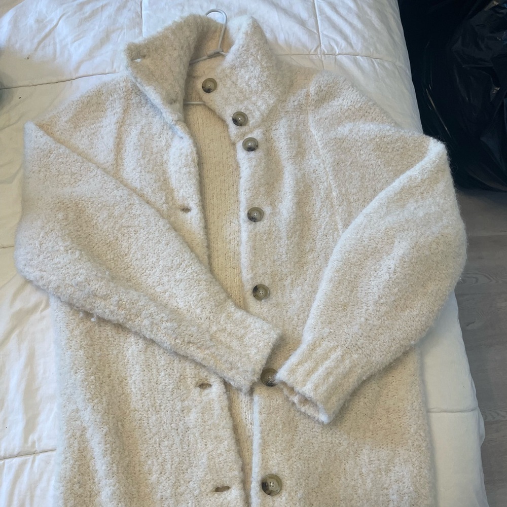 Cozy Cream Button-Up Cardigan